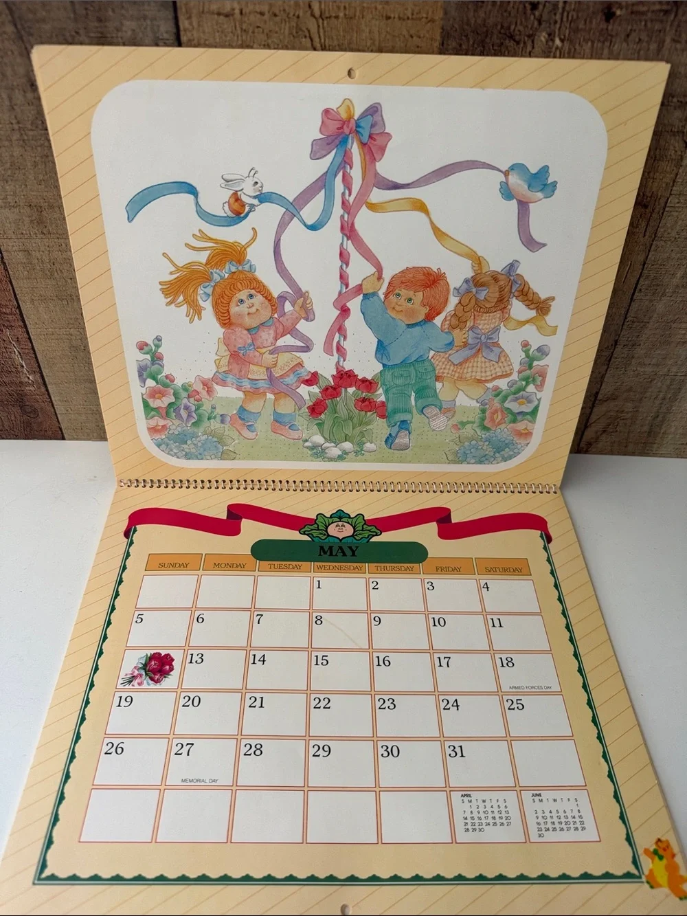 Vintage 1985 Cabbage Patch Kids 12-Month Calendar